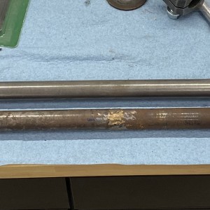 Old and new steering shaft