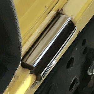 Chrome tailgate hinges on Tuxedo Park Mark IV